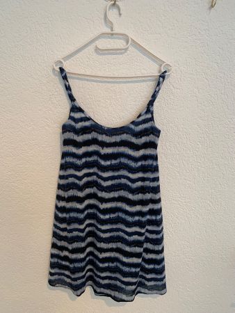 Mango kurzes Kleid Sommerkleid blau Gr. XS