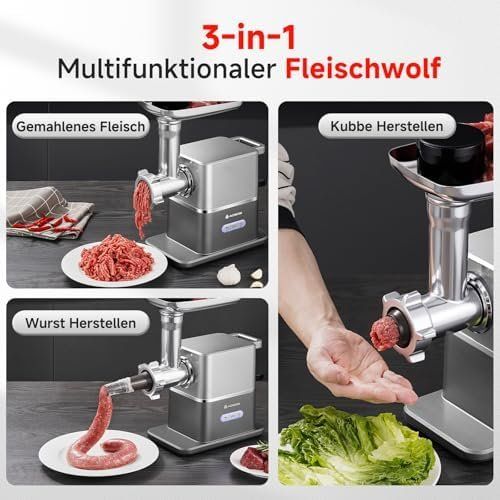Küchengeräte: Leiser Fleischwolf Elektrisch 3000W Max DC-Motor Nur 60 – Neu und originalverpackt aus Hundwil von pac_6jh8 4
