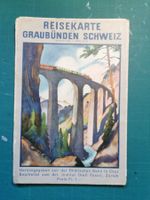 Rhätische Bahn   Vintage   Landkarte  Reisekarte  1935