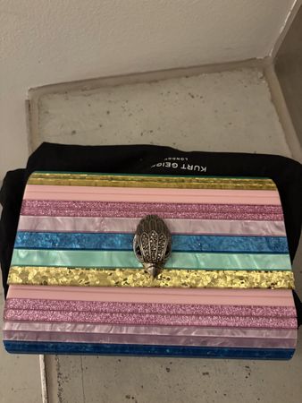 Kurt Geiger London Clutch, rainbow, perfect for spring