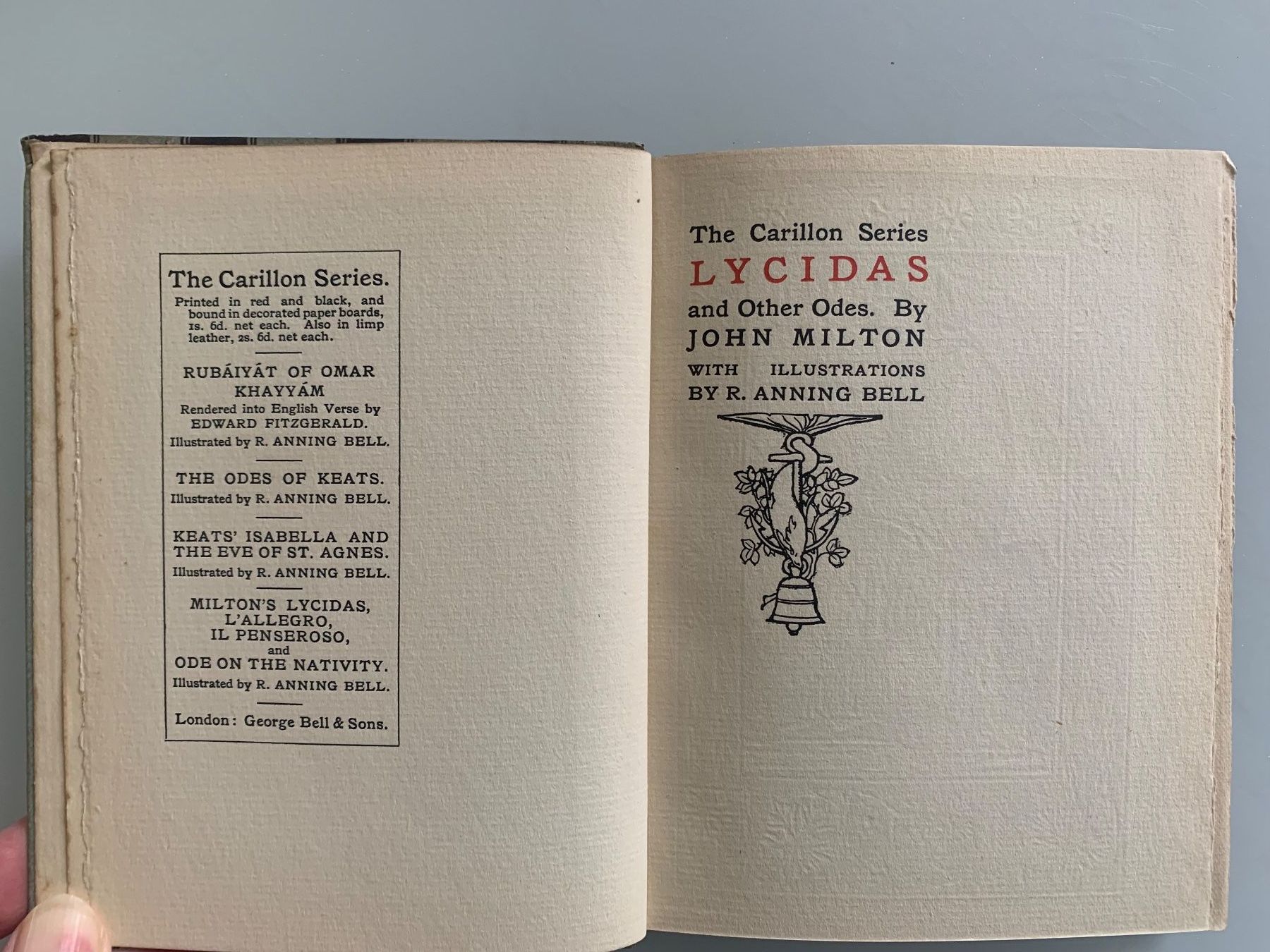 Libri: John Milton: Lycidas and Other Odes. Ill. R. Anning Bell. – Usato da Basel venduto da SusaSandig 2
