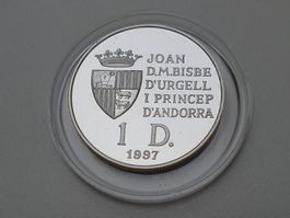 🇦🇩 Andorra 1 Diner 1997 Silver 10g .999 Proof
