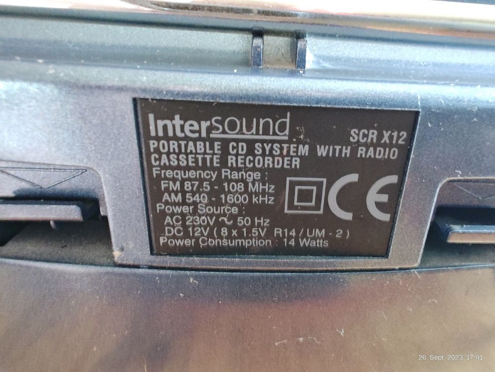 Intersound SCR X12 CD/UKW Radio/Kassetten Radio Kaufen auf Ricardo