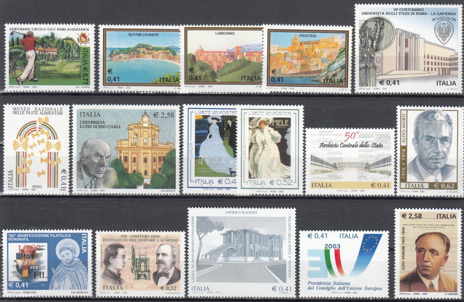 Tous les timbres: Italien 2003 postfrisch – D'occasion à Bürglen TG par StampGraf 2