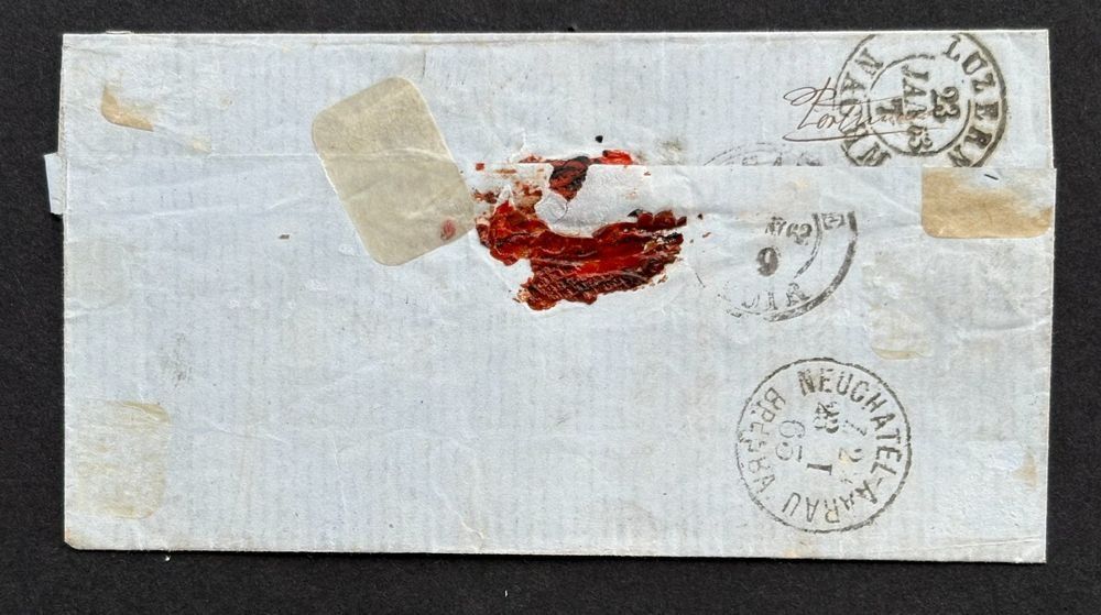 Tous les timbres: FALTBRIEF STRUBEL CHARGE 1863 – D'occasion à Ostermundigen par wini63 1
