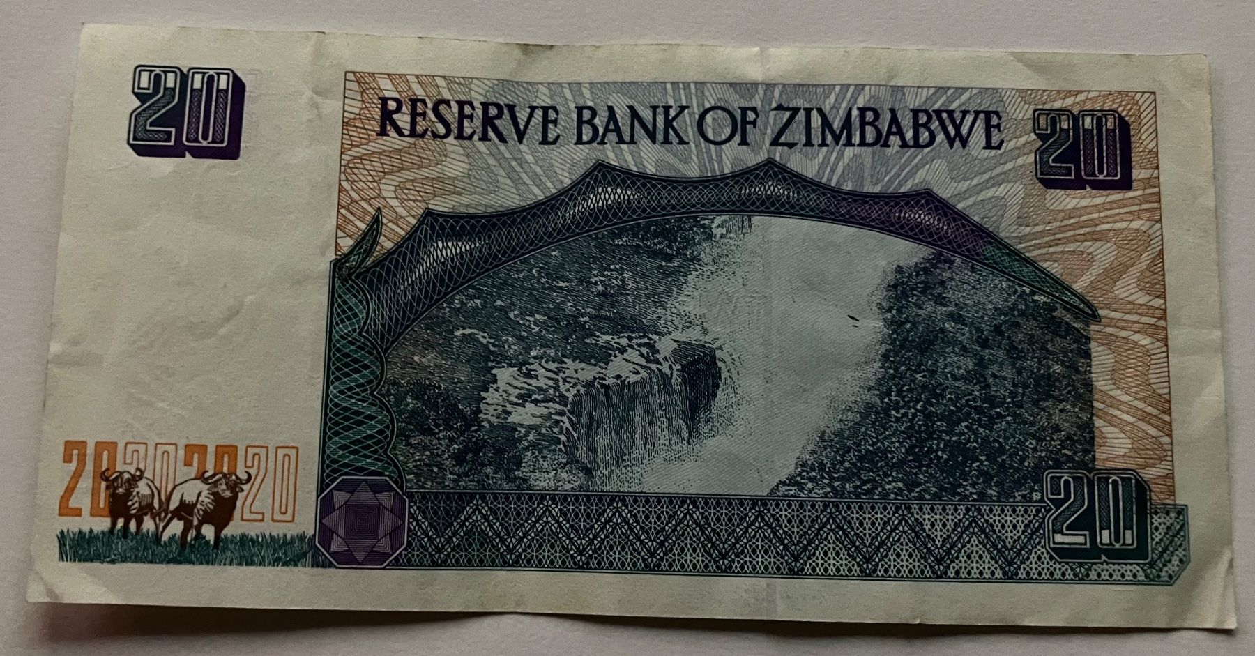 Banconote: Zimbabwe 20 Dollars 1997 – Usato da Algetshausen venduto da Carrhard 1