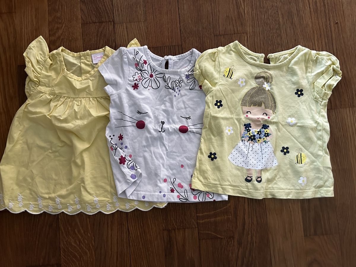 Lotti & Set di vestiti: 3 Sommer T-Shirts Mädchen Grösse 74 – Usato da Altenrhein venduto da klaudijac