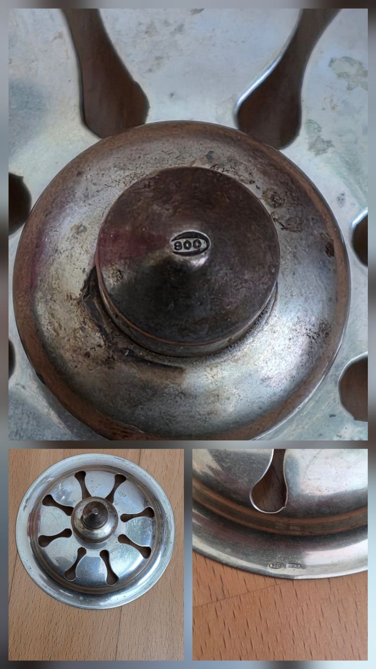 Lampade: Antike Tischlampe 800 Silber – Usato da Zürich venduto da spin23 9