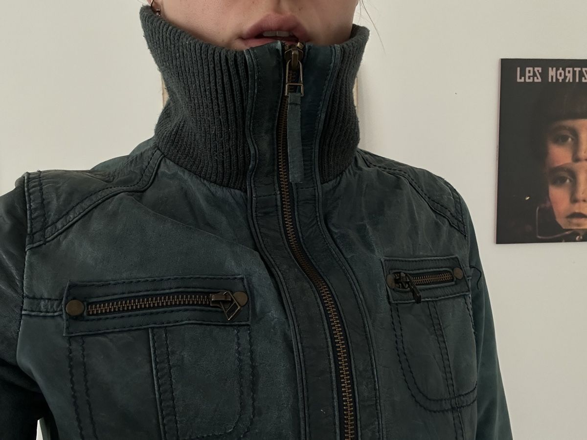 Giacche: Echtleder Vintage Jacke mit Turtleneck  – Usato da Basel venduto da hannahllena 3