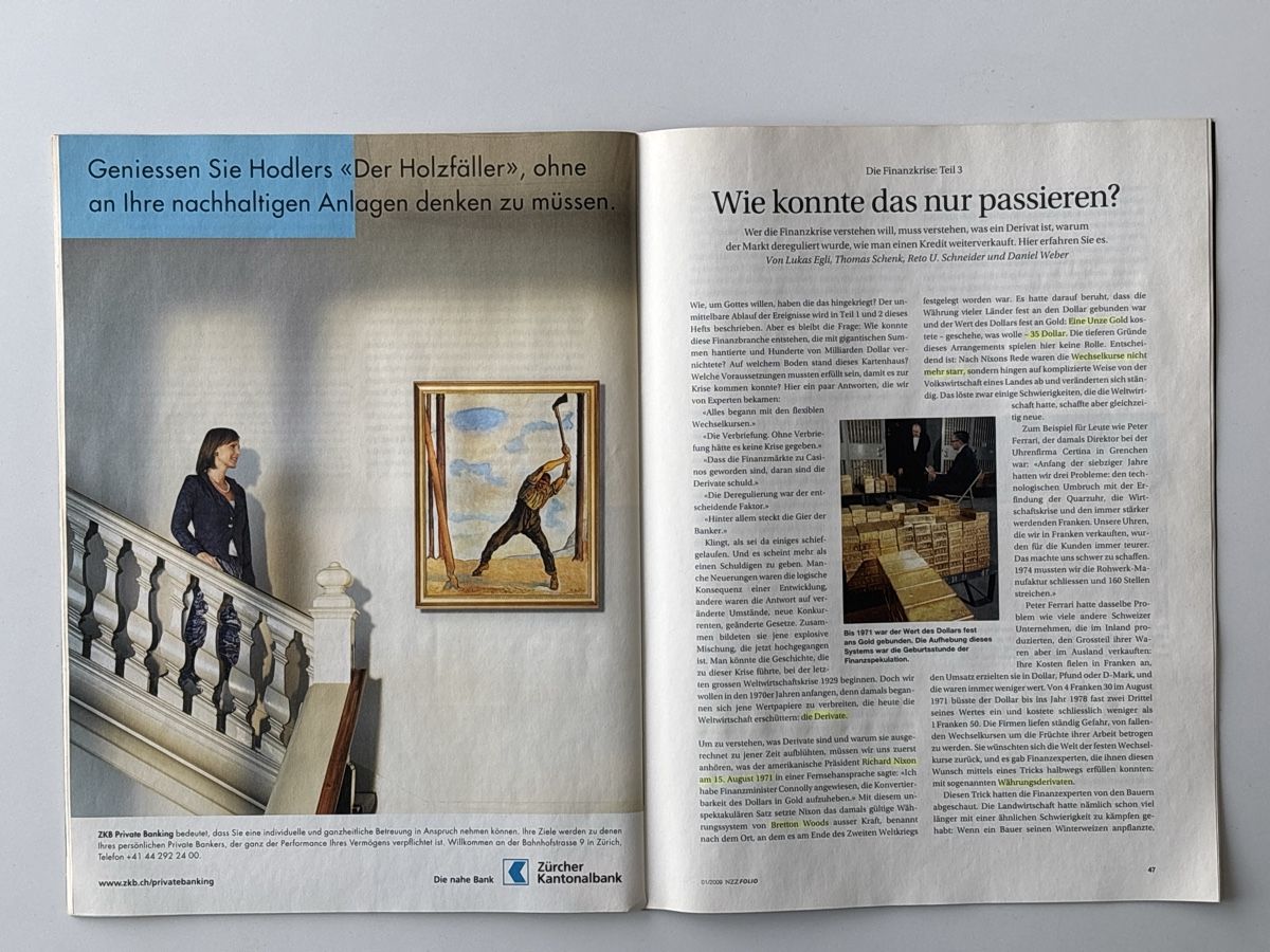 Zeitschriften & Magazine: NZZ Folio, Die Finanzkrise, Januar 2009 – Gebraucht aus Zürich von Masaiti 4