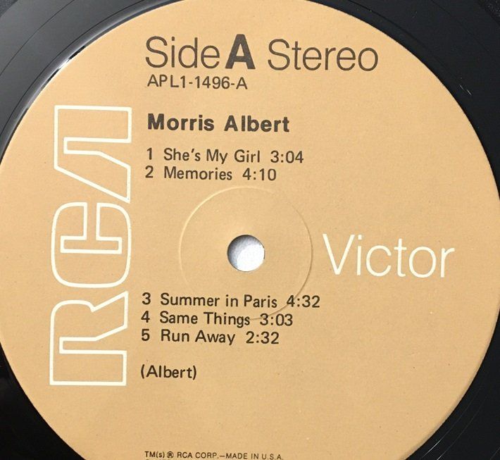 Dischi in vinile: Morris Albert - Morris Albert (LP) – Usato da Grüningen venduto da azulvinyl 2