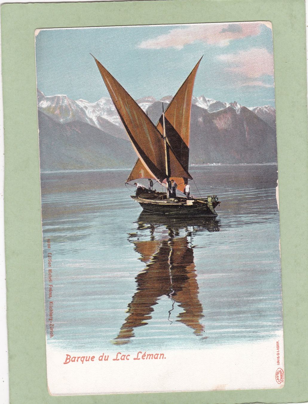 Cartoline postali: Barque du Lac Léman – Usato da Herisau venduto da Lisegrat2008