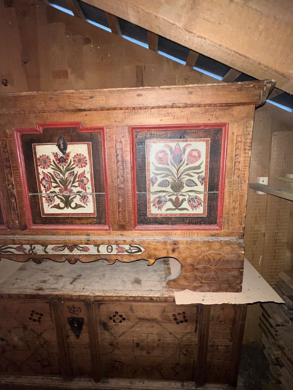 Truhen: Antike barock Truhe bemalen 1770 – Gebraucht aus Vaduz von Unikate-Markt 3