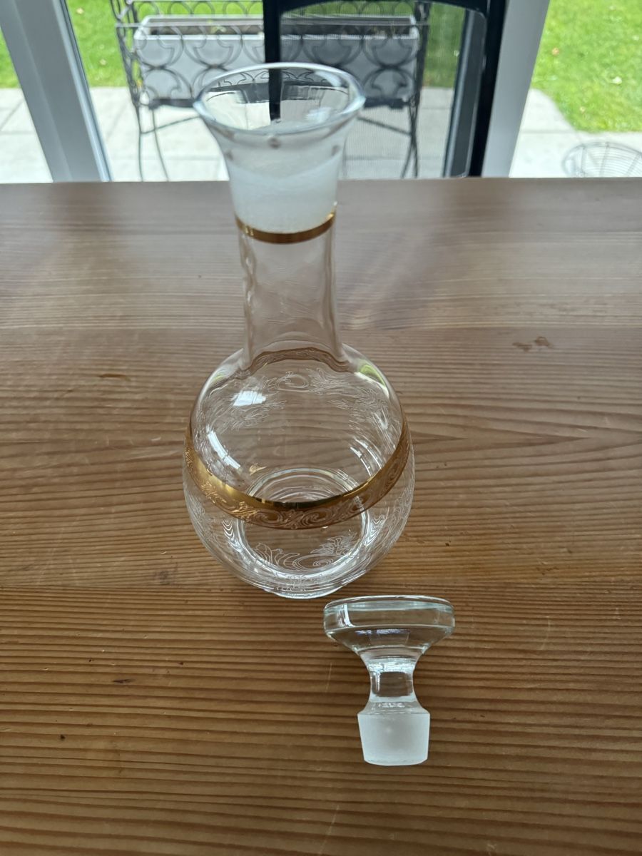 Murano Caraffe: Edle Vintage Karaffe mit Goldrand, Murano – Usato da Lanzenhäusern venduto da Galaa 2