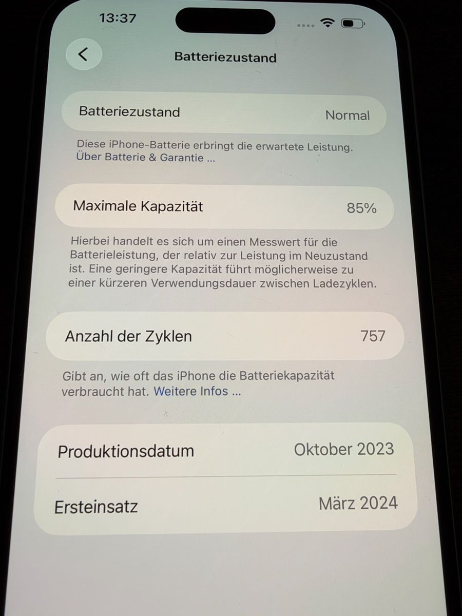 Apple Telefoni cellulari / Smartphones: iPhone 15 Plus 256GB Blau – Usato da Aadorf venduto da putzfeeconylinde888 5