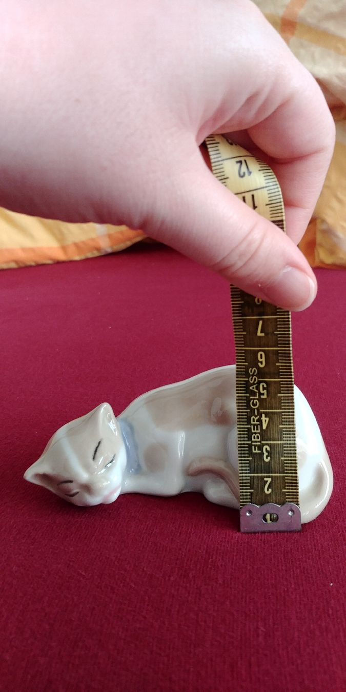 Statuette: Katzenfigur klein (beige & weiss) – Usato da Uster venduto da bookworm14 3
