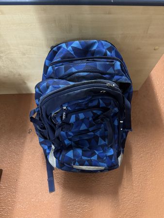 Schulranzen Satch blue rhombus Muster guter Zustand