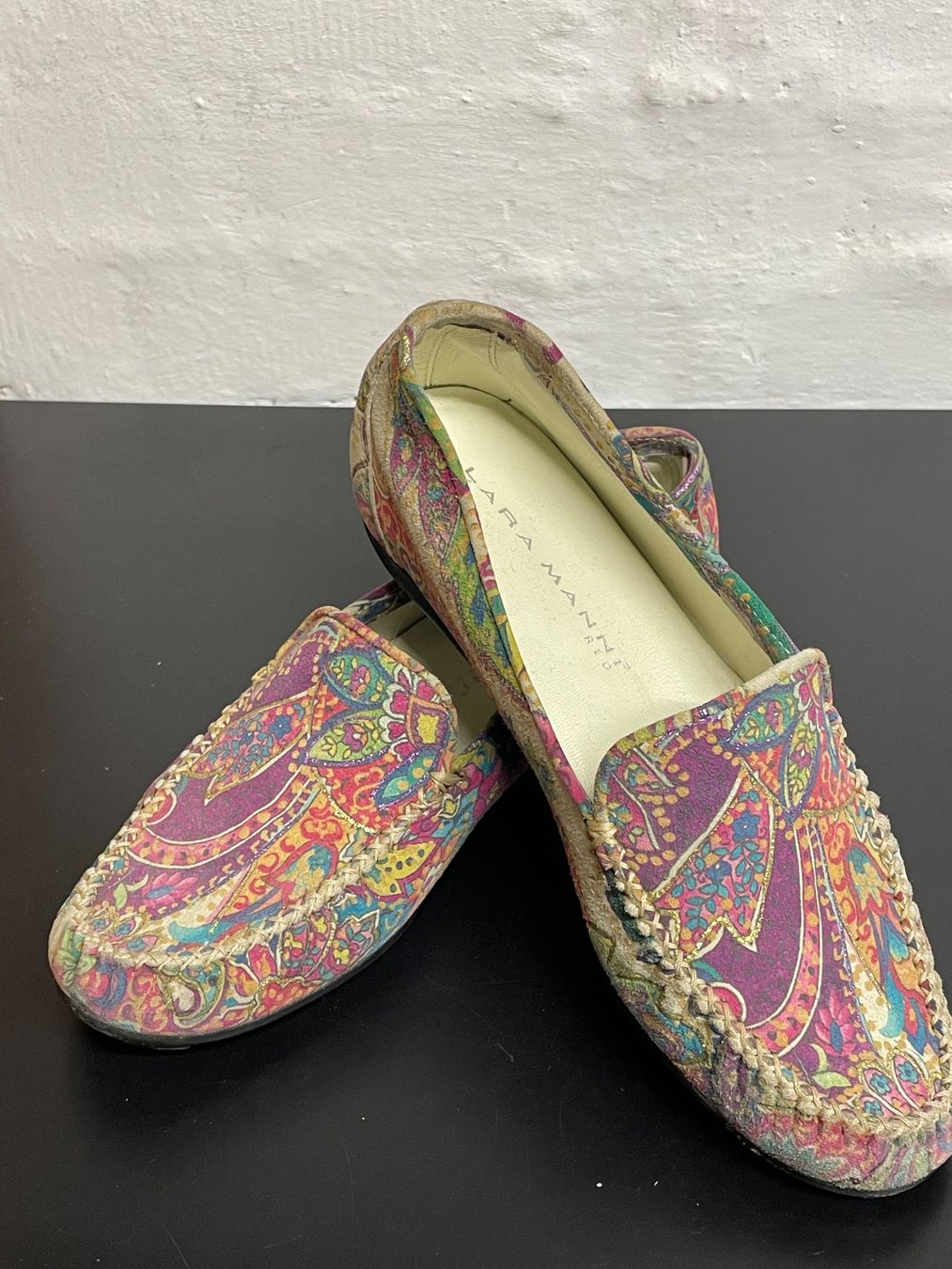 Scarpe da donna: Sommerhit Damen-Slipper/Mokkasins gemustert Gr.38 – Usato da Winterthur venduto da moschtli20 2