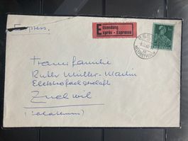 Schweiz 1960 Eil-Brief 1Fr hist.Bilder Bern Weltpostverein