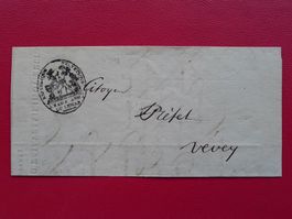 1802 LAUSANNE nach VEVEY, HELVETIK-BELEG, mit Attest
