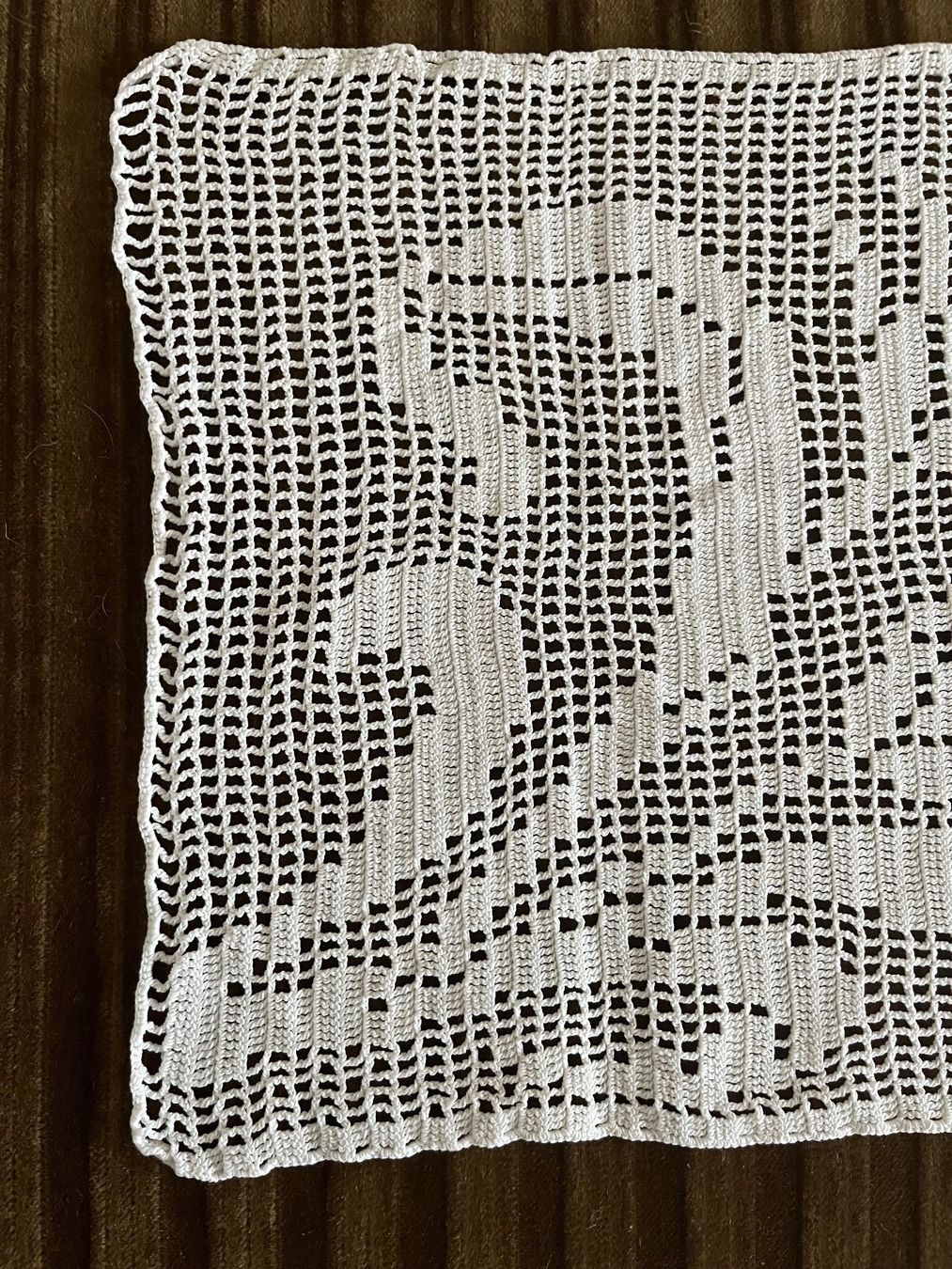 Tende: Vorhang ca. 1940, Handarbeit, Stäbchen gehäkelt – Usato da Winkel venduto da Tongabonga 4