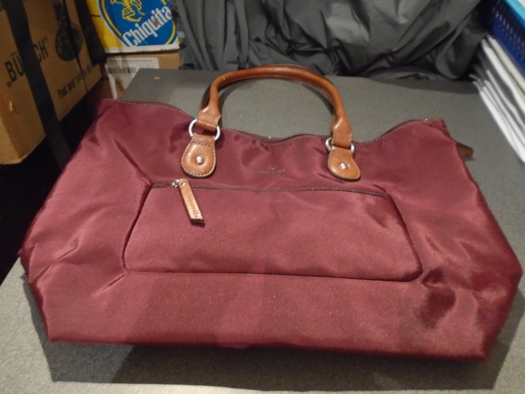 Gerry Weber Borse da donna: Tasche Gerry Weber, rot/braun Ton – Usato da Zürich venduto da abraxas1291