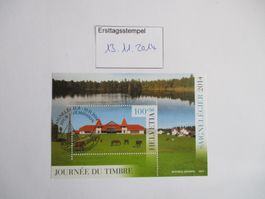 Block mit  Ersttagsstempel 2014