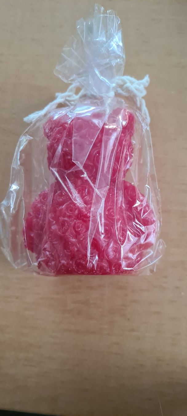 Kerzen: Rot Bär Kerze Rosen Deko – Neu und originalverpackt aus Killwangen von KIANA08 2