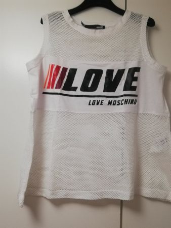 Canotta estiva Love Moschino bianca, taglia 36, come nuova!