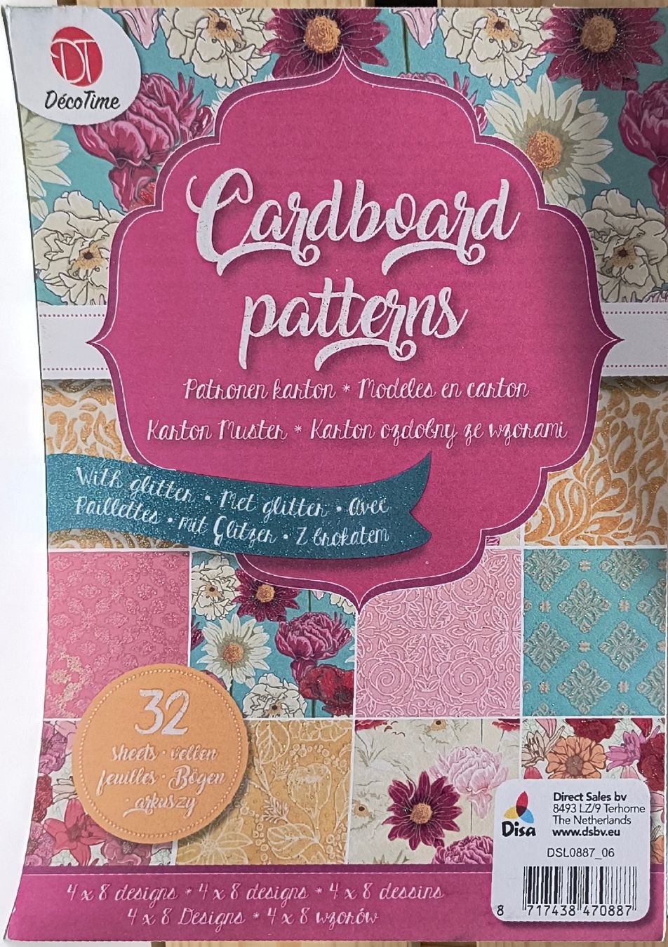 Carta: Decopapier Kartonbögen mit Glitzer Muster Mix Designs DIY – Nuovo e nell'imballaggio originale da Würenlingen venduto da pjs-at-tutti 3