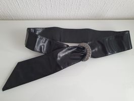 Ceinture noire élégante, taille unique - Look tendance!