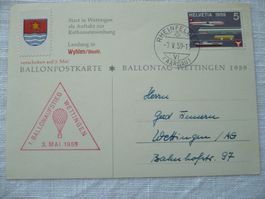 1959 Karte Ballontag Wettingen