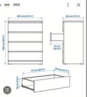 Ikea Malm Kommode mit 4 Schubladen