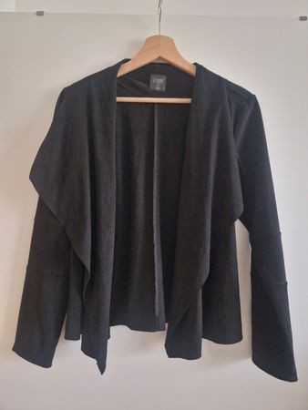 Chicorée offener Blazer in Kunst-Wildlederoptik, Grösse M, I