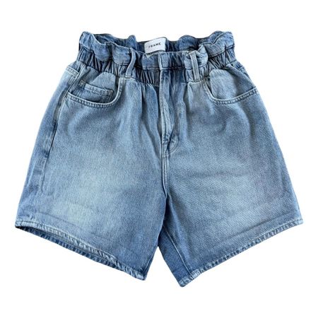 FRAME Denim Shorts mit elastischem Paperbag-Bund 🩵