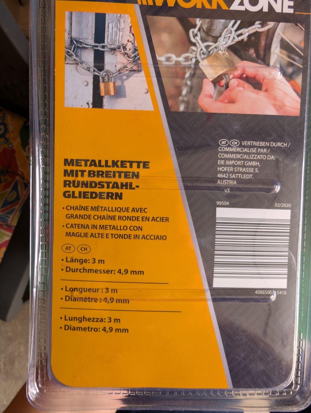 Tutti gli attrezzi: Absperr Kette Metall 3 Meter lang NEU  – Nuovo e nell'imballaggio originale da Bern venduto da berneroberlaenderin 2