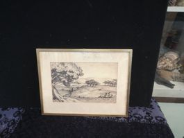 Dessin à l'encre de chine signé