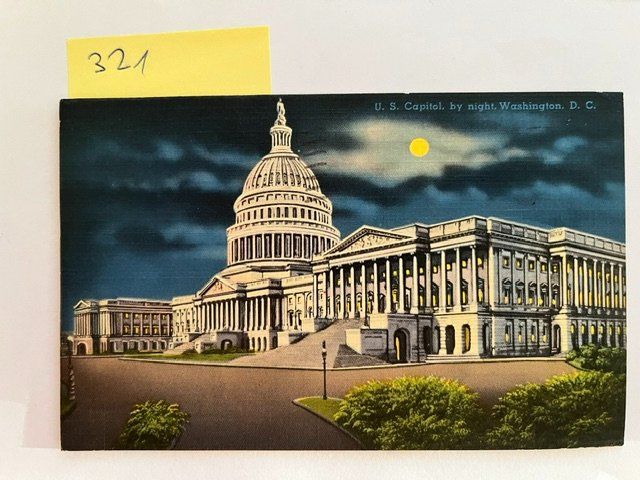 Ansichtskarten: Ansichtskarte U.S. Capitol Washington DC 1939 – Gebraucht aus Niederwil AG von dahu75