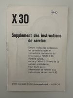 Original Puch X30 Zusatzanleitung Schweiz Französisch