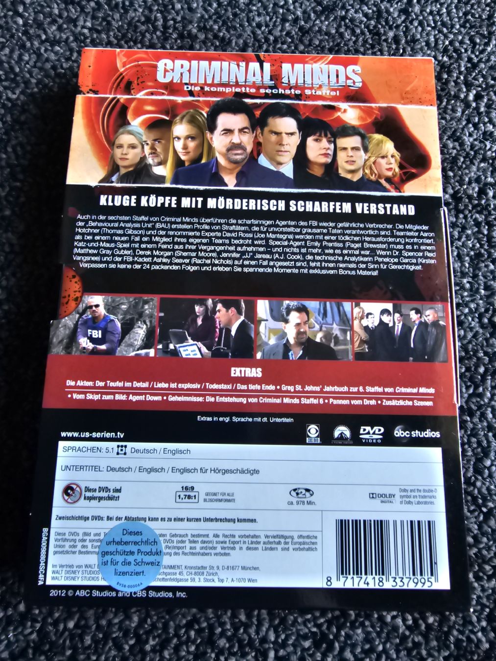 Tutti i DVDs: Criminal Minds Staffel 6  – Usato da Ruswil venduto da jan_bxl5 1