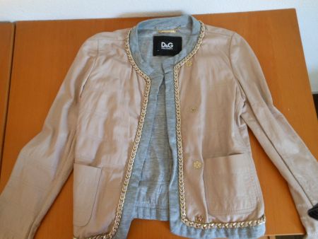 Dolce & Gabbana Sommer Lammfell Lederjacke Gr. I=40