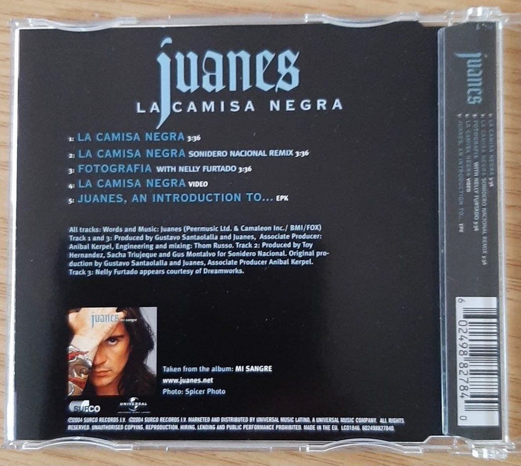 CDs: juanes. La camisa negra. Single. – Gebraucht aus Urtenen-Schönbühl von  1