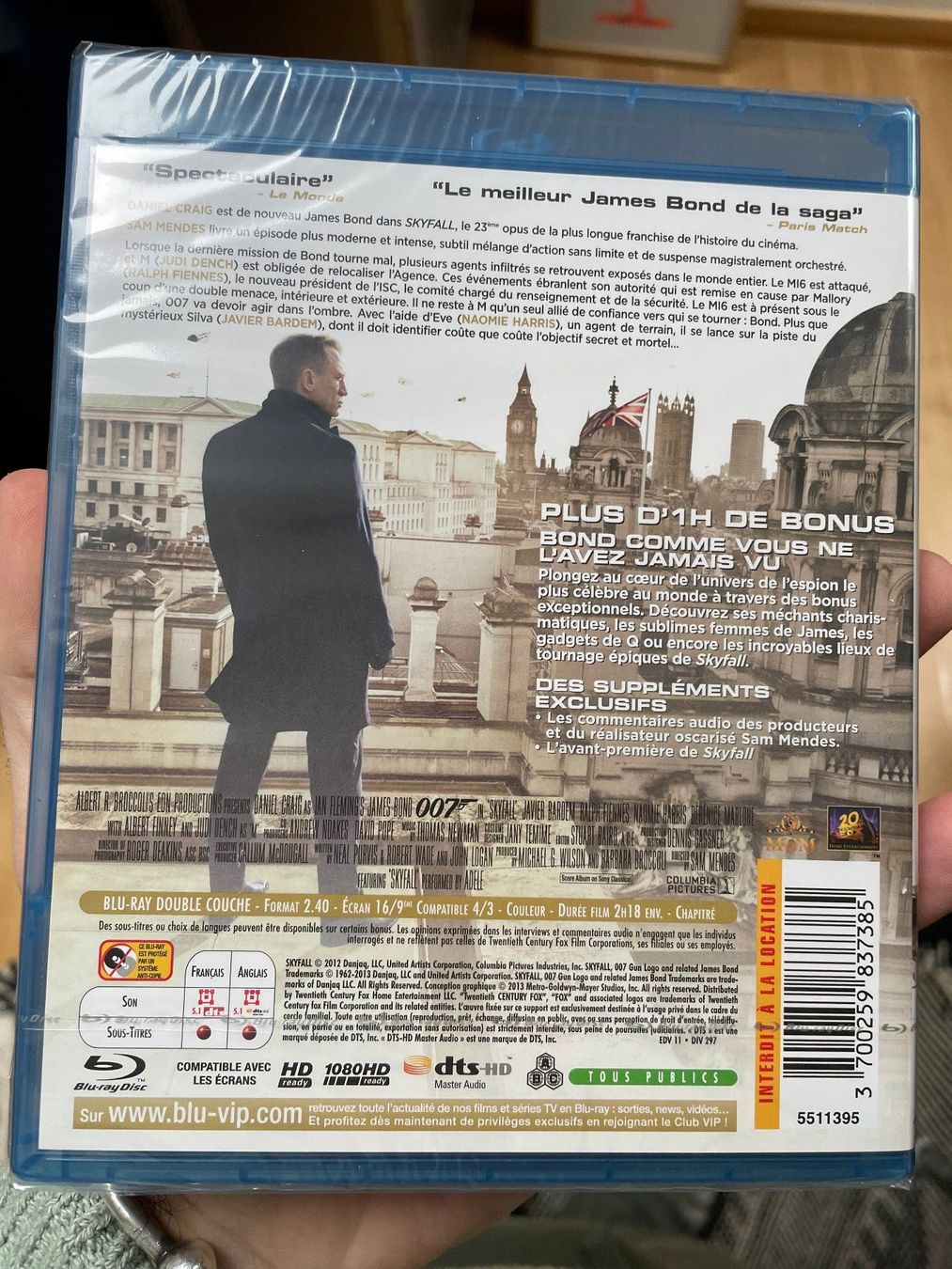 Tutti i DVDs: (NEUF) Skyfall blu-ray – Nuovo e nell'imballaggio originale da Vevey venduto da c_lathion 1