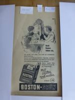Zeitungs Inserat der Cigaretten Boston- Grün 1955