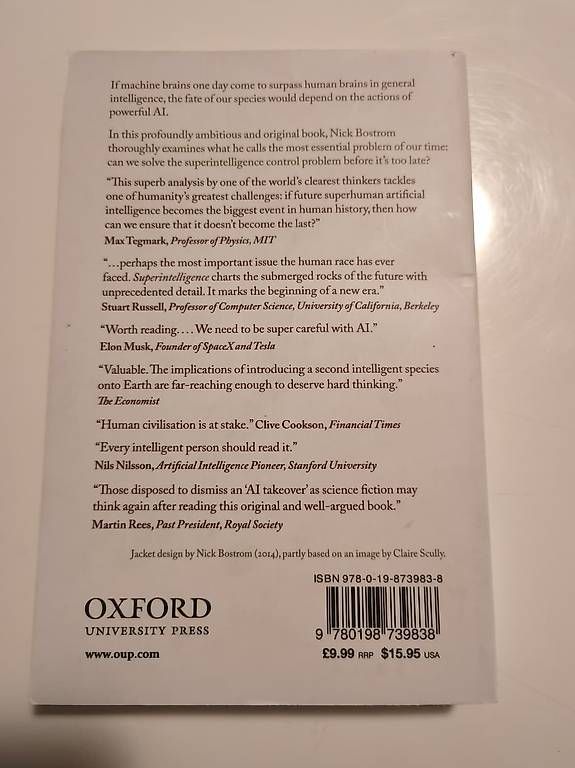 Libri: Superintelligence - Paths, dankers, Strategies Nick Bostrom – Usato da Zürich venduto da inf_7x5l 1