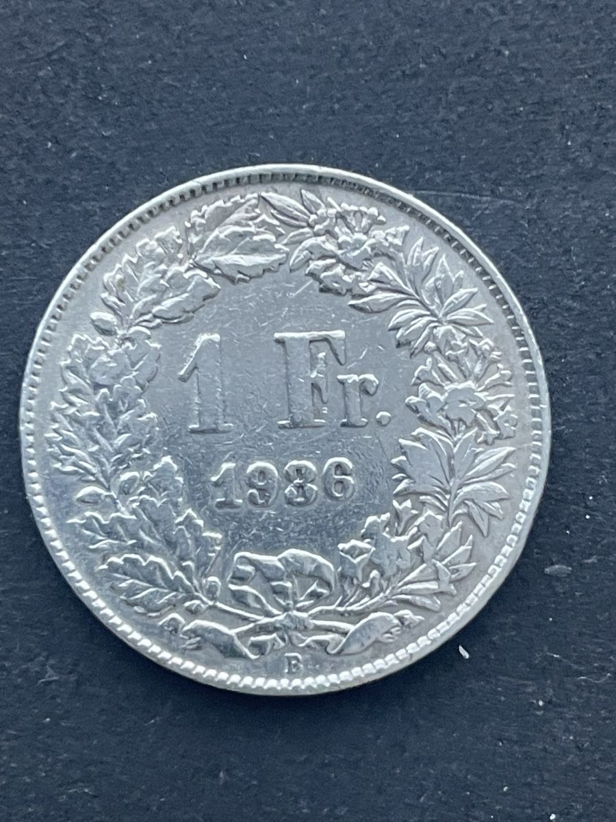 Alle Münzen: 1.- Silber CH Jahr 1936 – Gebraucht aus Meierskappel von Hala03 1