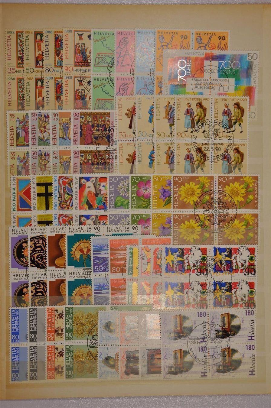 Alle Briefmarken: 1946-1996 Viererblöcke gestempelt !! – Gebraucht aus Wolfhalden von Zinauktion 4
