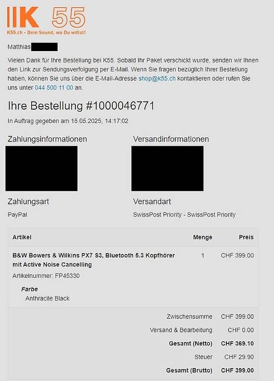 Bowers & Wilkins Cuffie: Kopfhörer Bowers & Wilkins PX7 S3 – Usato da Bern venduto da ma_tsh 4