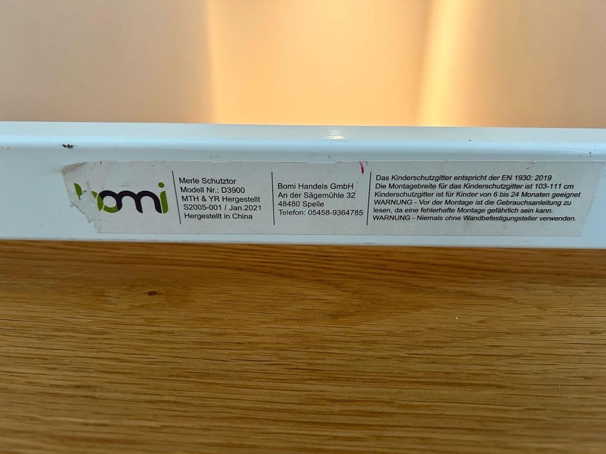 Sicherheit: Bomi Treppenschutzgitter 103 - 111 cm – Gebraucht aus Wohlenschwil von Roume86 2