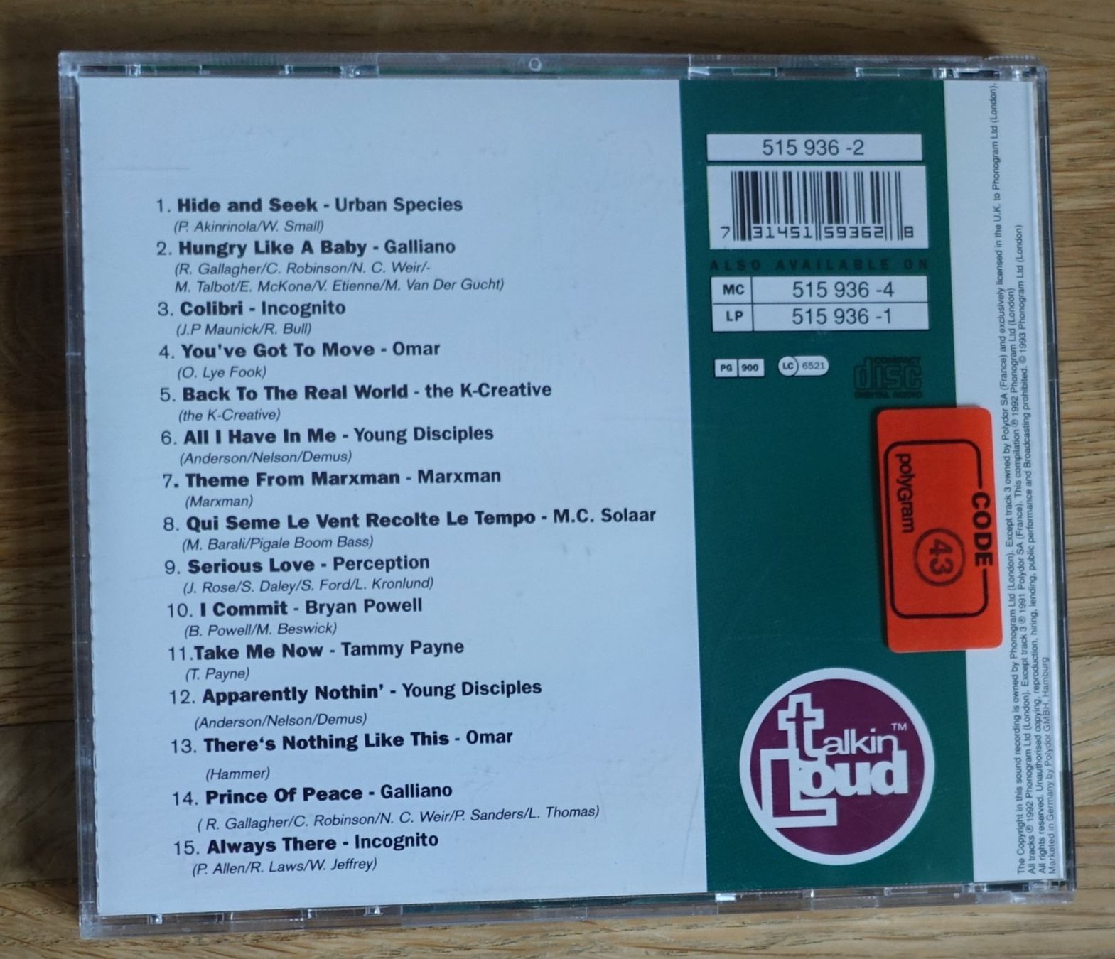 CD: Talkin Loud Two - F30 – Usato da Sessa venduto da fraenklishop 1